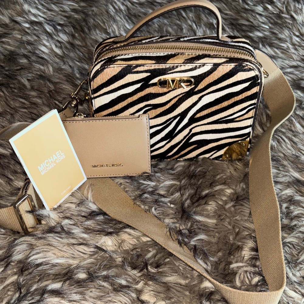 Michael Kors Calf Hair Crossbody with Coin Purse